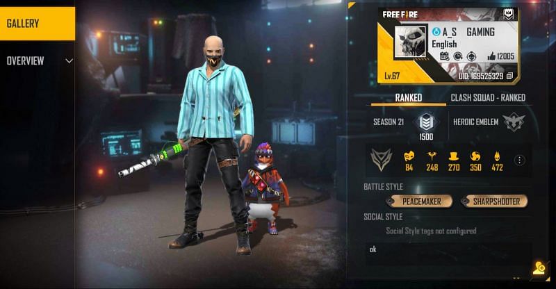 As Gaming S Free Fire Id K D Ratio And Stats In May 2021 Gs