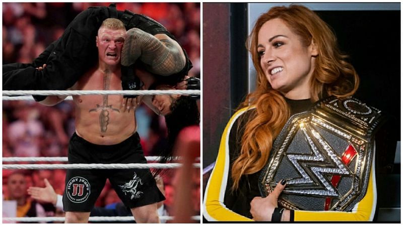 Brock Lesnar and Roman Reigns; Becky Lynch