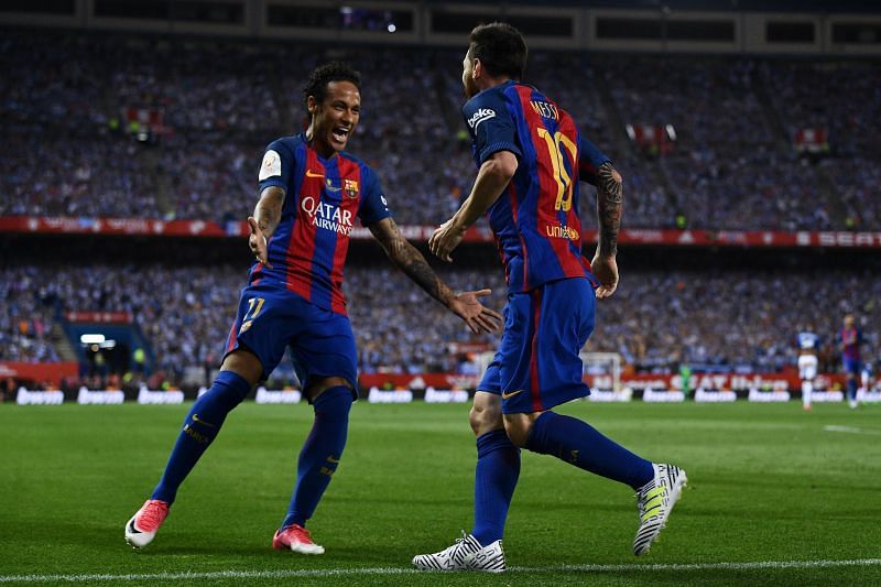 Along with Suarez, Messi and Neymar were unstoppable. (Photo by David Ramos/Getty Images)