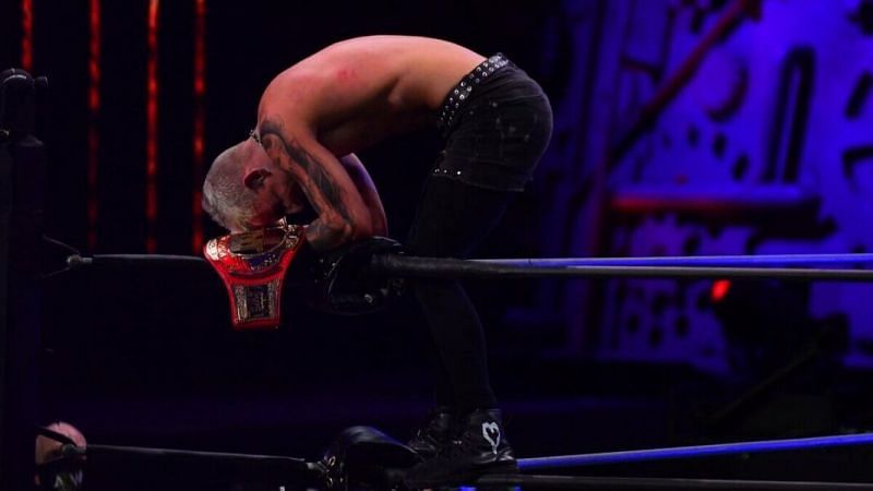 Darby Allin with the TNT Championship