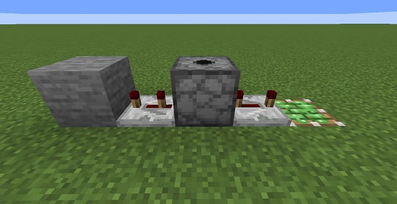 Add a solid block (Image via Minecraft)