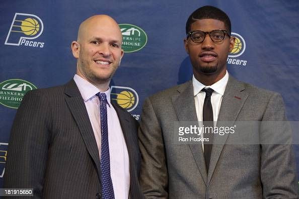 NBA agent Aaron Mintz with client Paul George