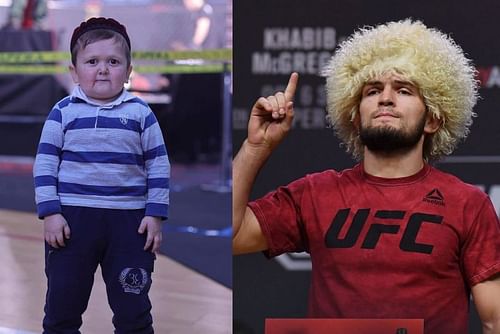 Hasbulla Magomedov (left), Khabib Nurmagomedov (right)