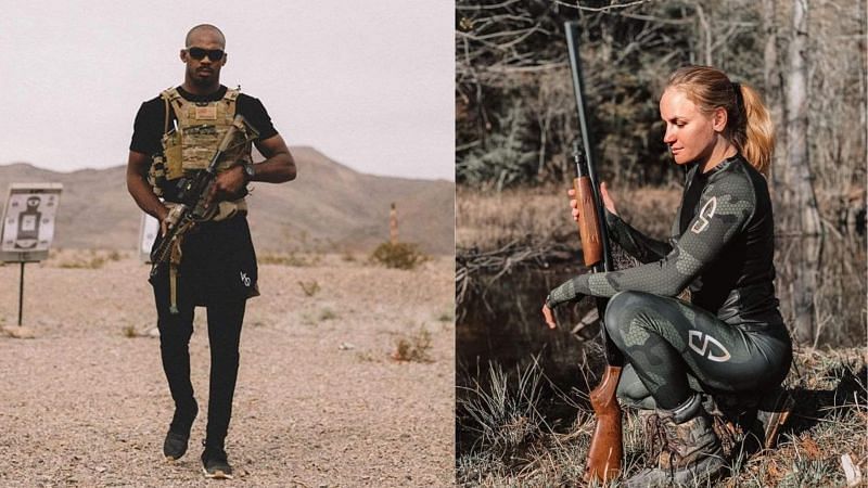 Jon Jones (left) and Valentina Shevchenko (right) [Images Courtesy: @jonnybones and @bulletvalentina on Instagram]