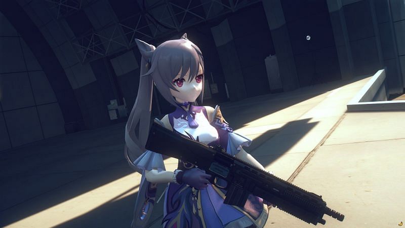 Keqing with a gun (Image via GTA5-mods.com)