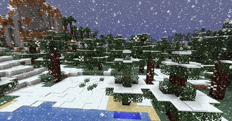 Spruce forest snow (Image via minecrarf-plus.blogspot.com)