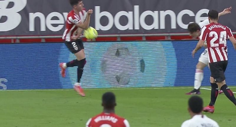 Eder Militao was penalized for a similar incident last week - so why not give this a handball too?