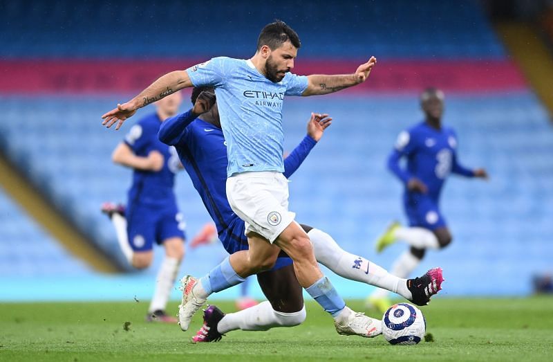 Aguero in action for Manchester City