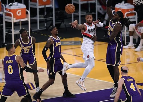 Portland Trail Blazers v Los Angeles Lakers