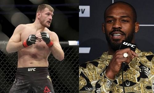 Stipe Miocic (left); Jon Jones (right)