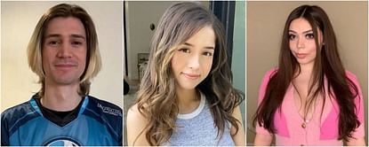 xQc's girlfriend Adept has a hilarious reaction after he calls Pokimane the most attractive streamer