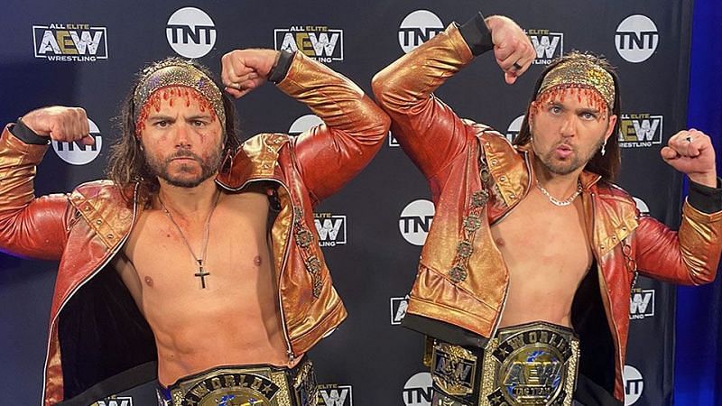 The Young Bucks Retain Their Aew Team Championships At Aew Double Or Nothing 21
