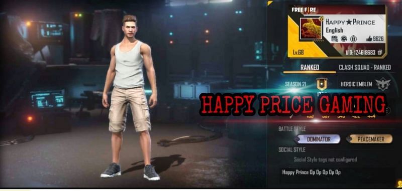 Happy Prince की Free Fire ID 