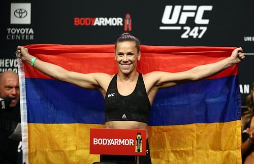 Katlyn Chookagian at the UFC 247 Weigh-Ins