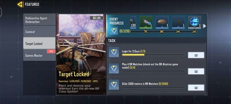 &quot;Target Locked&quot; Featured event (Image via Activision)