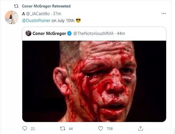 Conor McGregor retweeted his fan&#039;s interpretation of the Nick Diaz image