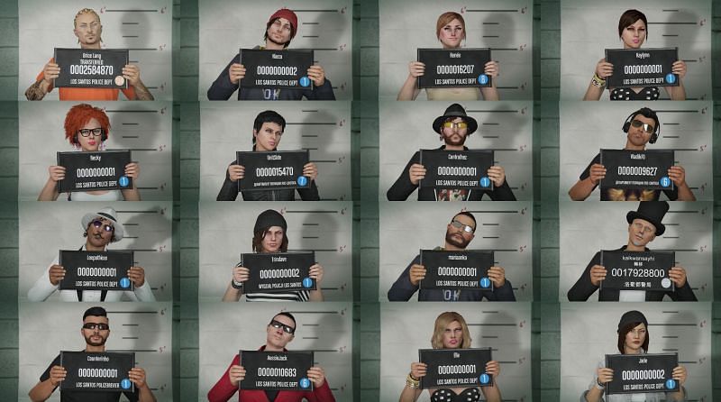 Some examples of GTA Online&#039;s protagonists (Image via GTA Wiki)