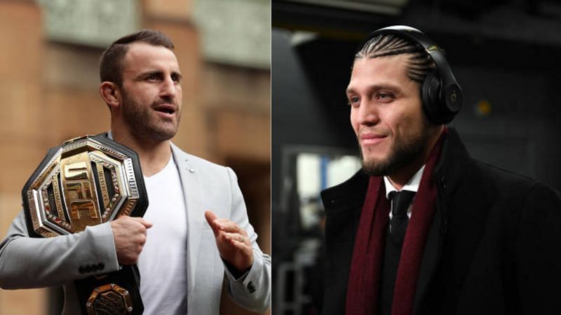 Alexander Volkanovski (left) and Brian Ortega (right)