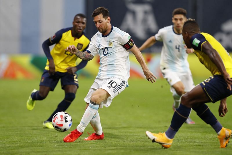 Lionel Messi in action for Barcelona