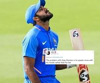 “Speaks with his mouth more than his bat” – Twitterati troll Vijay Shankar after his recent comments