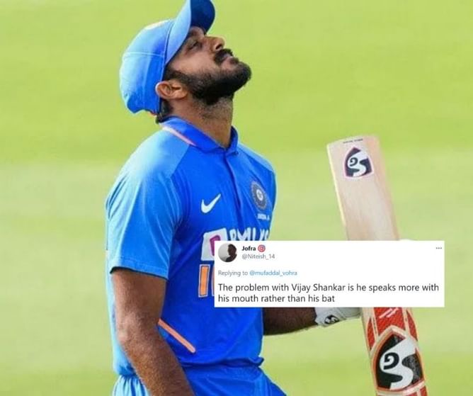 “Speaks with his mouth more than his bat” – Twitterati troll Vijay Shankar after his recent comments