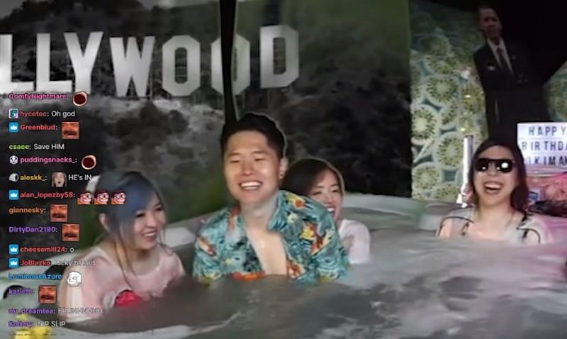 Disguised Toast was one of the various streamers to attend Pokimane&rsquo;s birthday hot-tub stream