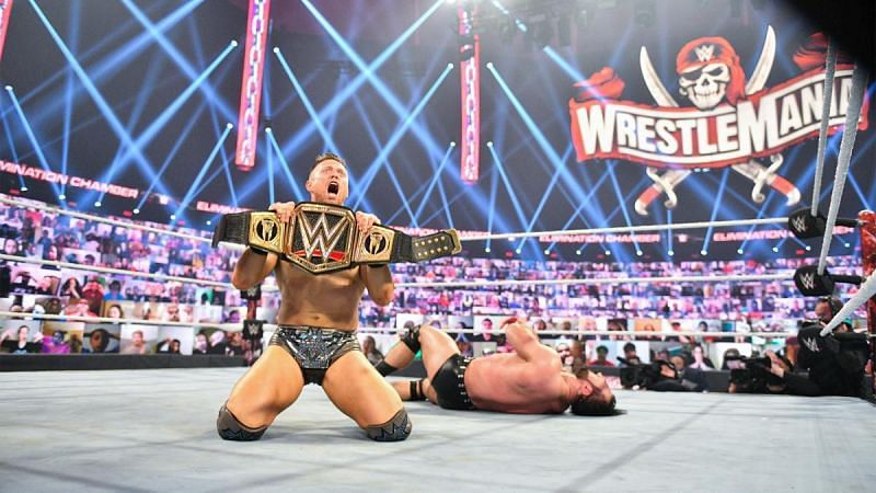 The Miz after winning the WWE Championship