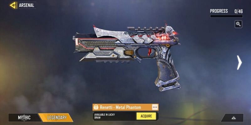 The Legendary Renetti - Metal Phantom is another major reward of COD Mobile&#039;s new draw (Image via Activision)