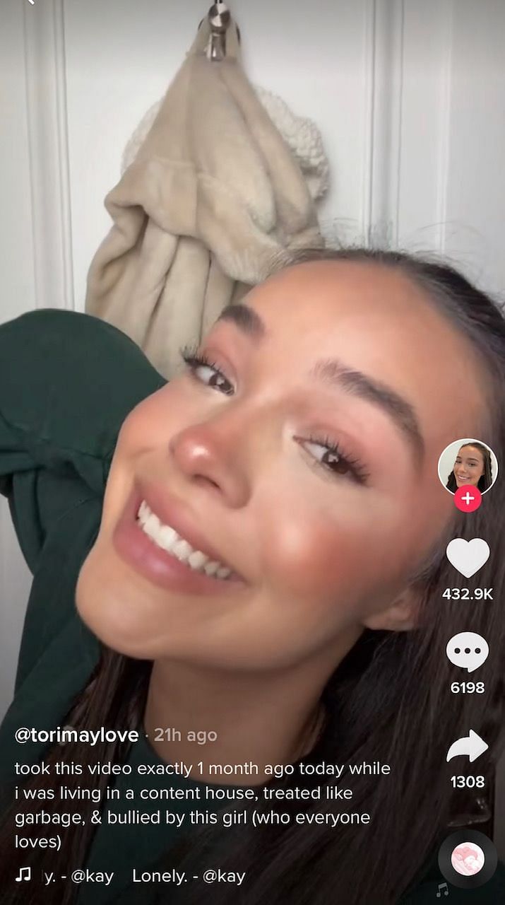 Tori May releases video about &quot;bully&quot; made one month before (Image via TikTok)