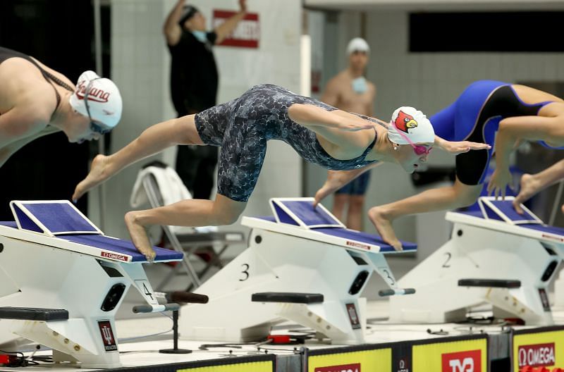 Regan Smith in action at the TYR Pro Swim Series at Indianapolis