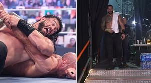 What happened backstage after Roman Reigns' win at WrestleMania Backlash?