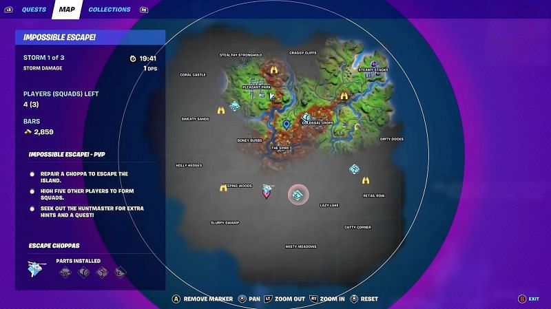 All the Fortnite Impossible Escape Parts Locations (Image via YouTube (By Post))