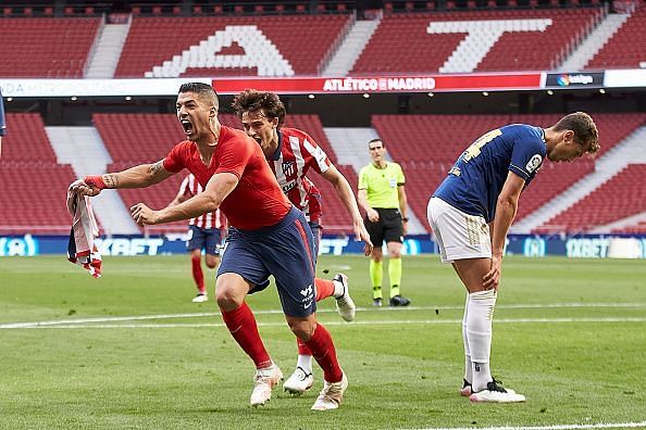 Luis Suarez&#039;s late winner kept Atletico Madrid on top of La Liga points table