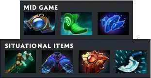 Grimstroke&#039;s ideal mid-game items (Image via Valve)