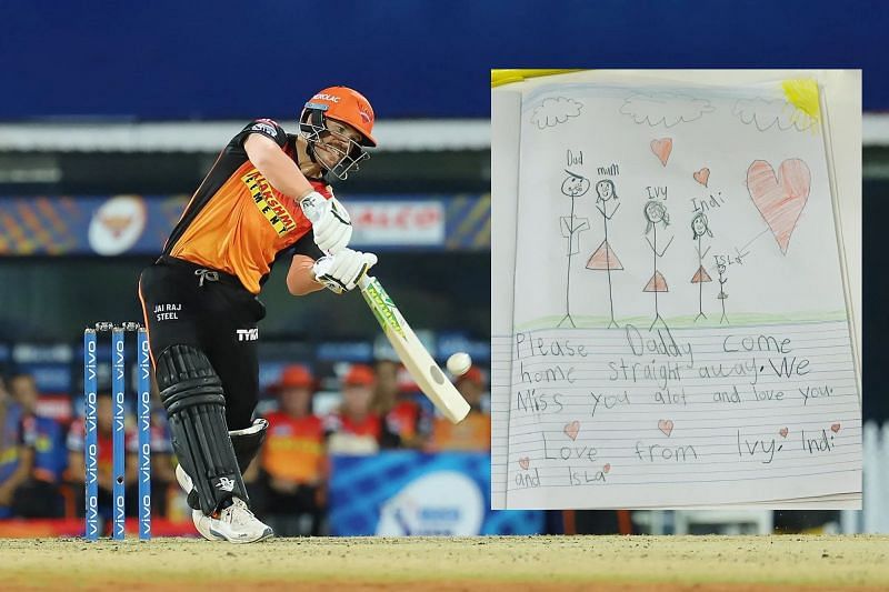 David Warner shares a picture of his daughter&#039;s drawing