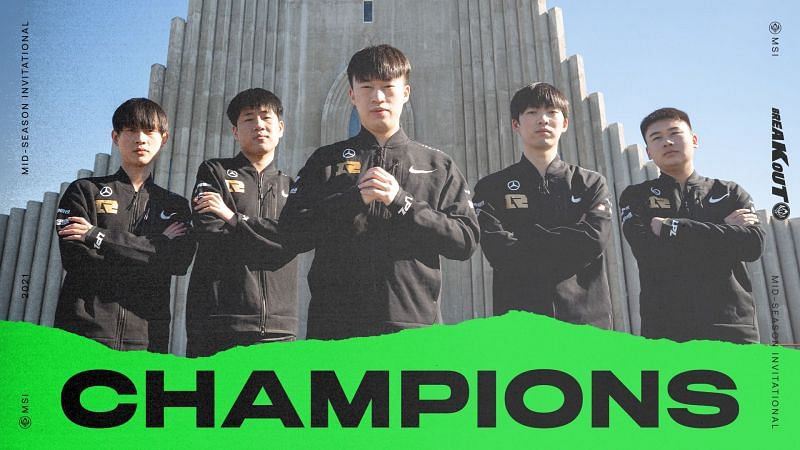 Royal Never Give Up are the MSI 2021 Champions (Image via LOL Esports)
