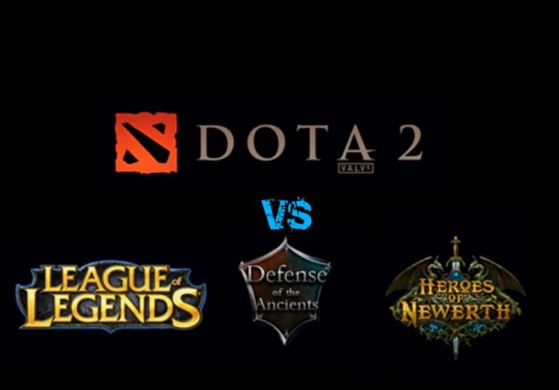 DotA, League of Legends, Heroes of Newerth and Dota 2