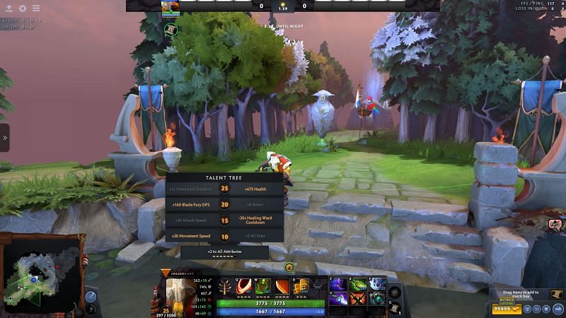 Juggernaut&#039;s magic damage-based build in Dota 2 7.29c (Image via Valve)