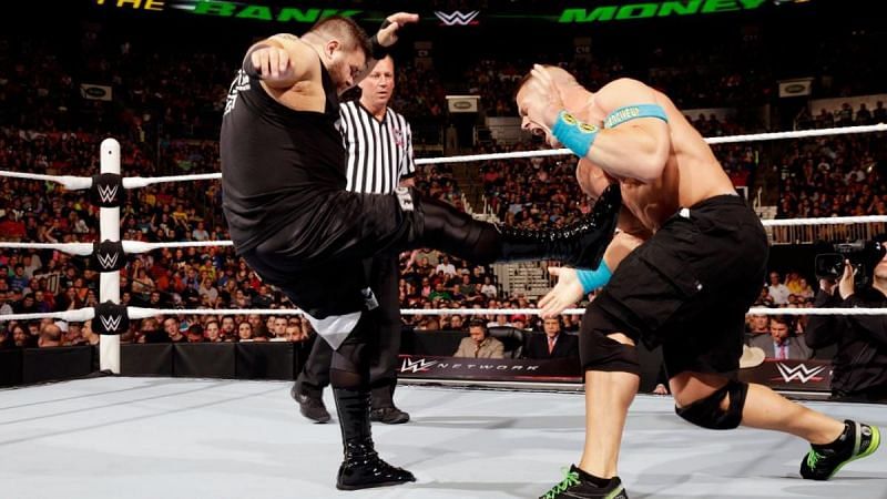 Kevin Owens and John Cena in WWE