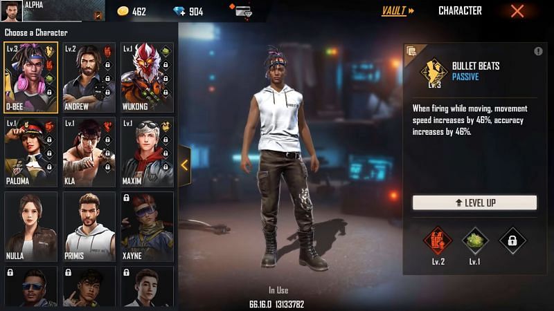 D-bee&#039;s ability is named Bullet Beats (Image via ALPHA FREEFIRE / YouTube)