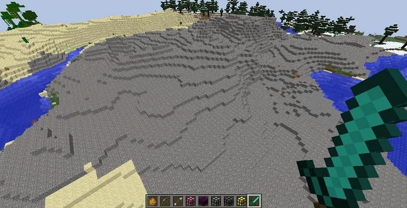 A small gravel biome (Image via curseforge)