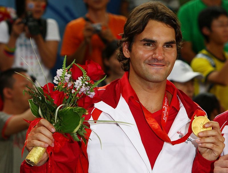 Roger Federer won the gold medal in men&#039;s doubles at 2008 Beijing Olympics