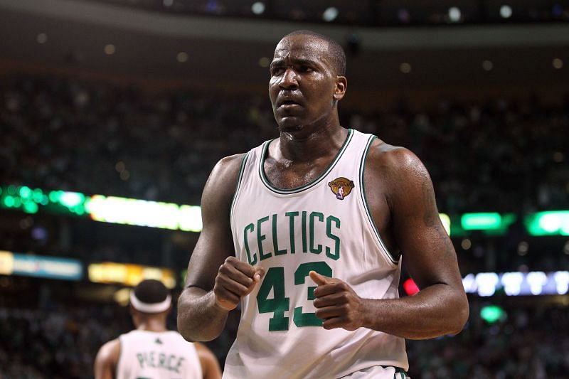 Kendrick Perkins #43 of the Boston Celtics