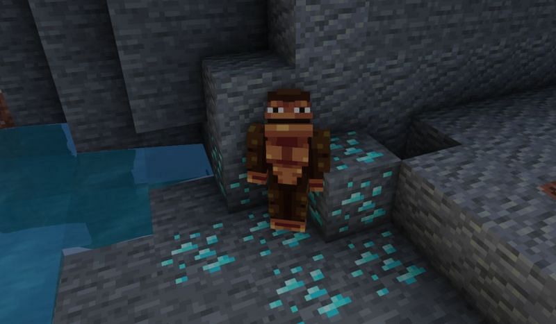 A Monke defending his diamonds (Image via Minecraft)