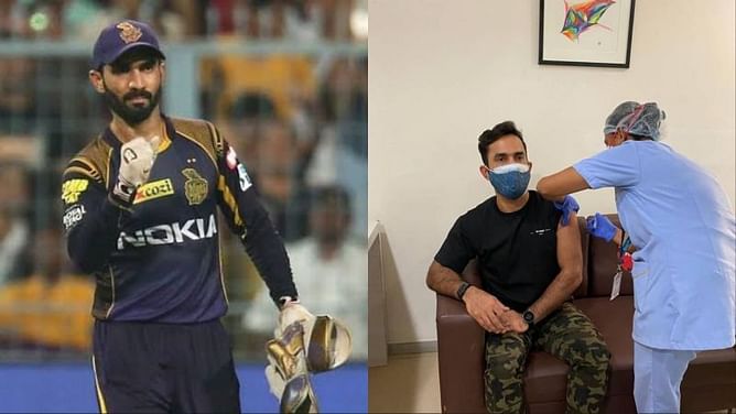 Dinesh Karthik gets first dose of COVID vaccine