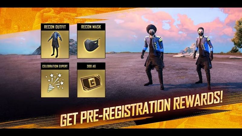 Pre-registration rewards for Battlegrounds Mobile India (Image via Battlegrounds Mobile India)