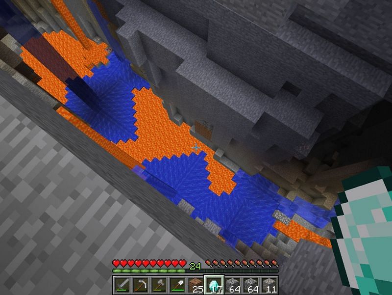 Nature finding a way to remove lava (Image via minecraftforum)