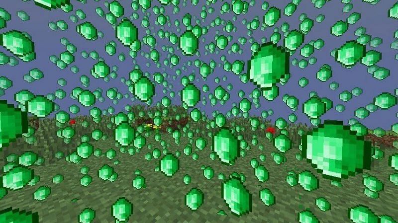 Emeralds falling from the sky (Image via twinfinite)