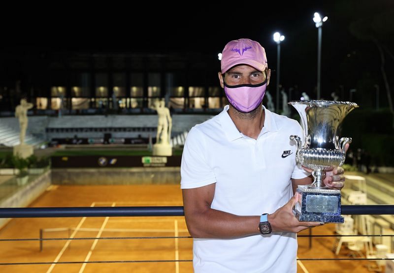 Rafael Nadal with his 10th title at Rome