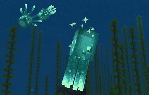 Glow squids in Minecraft (Image via Mojang)